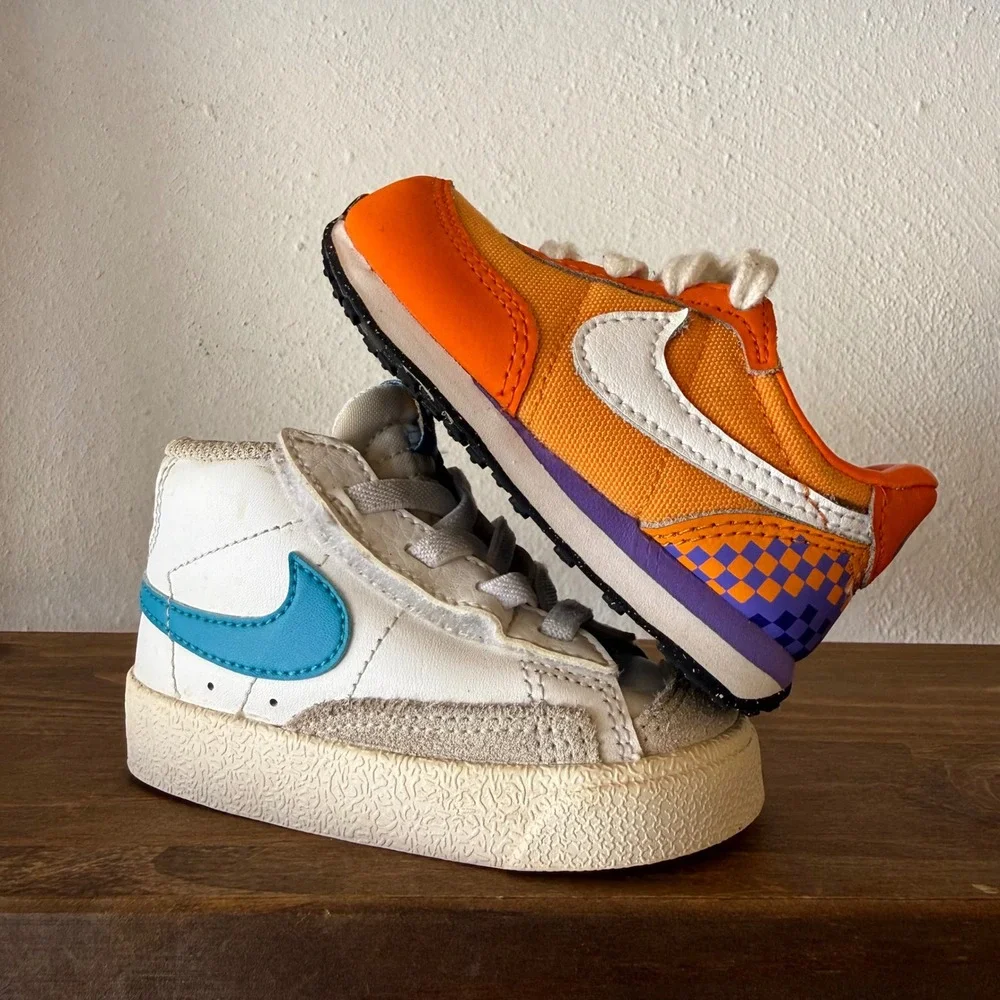 Nike Waffle Trainer 2 SE TD Toddler Sneakers Size 4C Purple DJ8047-800